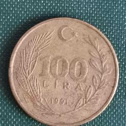 TÜRKİYE  1991   100 LİRA