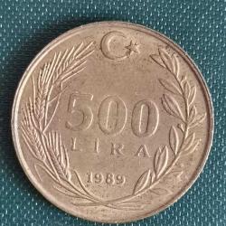 TÜRKİYE  1989   500 LİRA