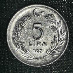 TÜRKİYE    1982     5   LİRA