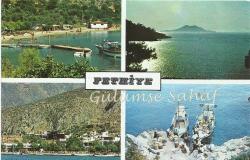 Fethiye - Ölüdeniz Plajı, Boğazda Akşam, Sahilden Görünüm, Faralya İskelesi / And Kartpostal