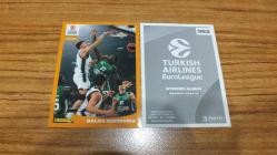 Panini EuroLeague Basketball 2024-2025 Balsa Koprivica Flight Time 2023-24 Sticker No:362