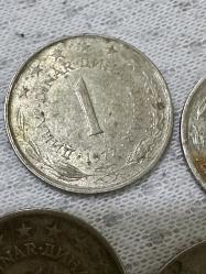 1970 Dönemi Yugoslavya karışık dinar 4 adet madeni paralar ÇT