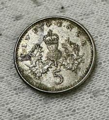 1991 ingiltere 5 five pence ÇT