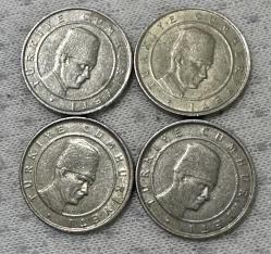 2001-2002-2003-2004 TC 100 Bin Lira 28 Adet madeni paralar kolleksiyonluk ÇA/ÇÇT/ÇT