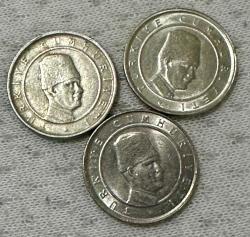 2001-2002-2003-2004 TC 100 Bin Lira 28 Adet madeni paralar kolleksiyonluk ÇA/ÇÇT/ÇT