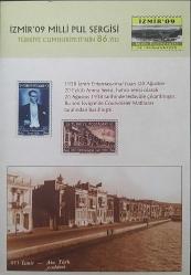Cumhuriyet 2009 İzmir 09 Milli Pul Sergisi Portföyü (İzmir ve Atatürk Temalı), İçerisinde 4 Adet Pul Baskılı Posta Kartı ile