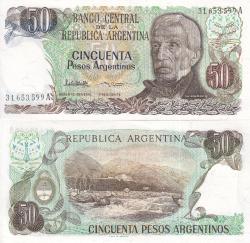 Arjantin 1985 Yılı 50 Pesos Kağıt Para Çil ( Unc ) Koleksiyon Para
