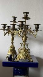 5 KOLU BEONZ ESKİ ANTIKA ŞAMDAN ÇİFT