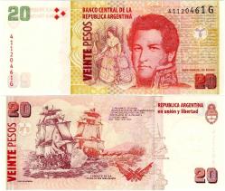 P#355c.1 Arjantin 20 Peso 2018 ÇİL (411...61G)