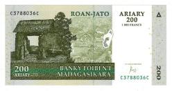Madagaskar 200 Ariary 2004 ÇİL YKP8124