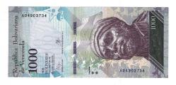 Venezuela 1000 Bolivares 2016 ÇİL YKP8150