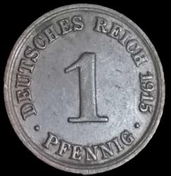 Almanya 1915 A 1 Pfennig
