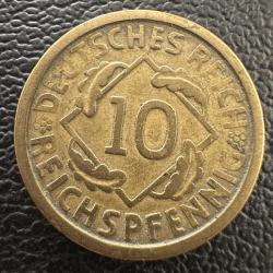 Almanya Weimar Cumhuriyeti (Reichsmark) 10 Reichspfennig 1925 A. Tedavül