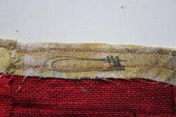 DAĞILAN KOLLEKSİYON  ESKİ  NADİR KOLEKSİYONLUK  ASKER BAYRAĞI ARKASI MÜHÜRLÜ