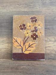 Ahşap Üzerine El Yapımı Çiçek Saksı İşleme Tablo