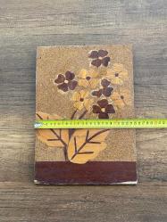 Ahşap Üzerine El Yapımı Çiçek Saksı İşleme Tablo