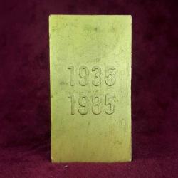 VINTAGE KABARTMA ÇAPA GÖRSELLİ DENİZCİLİKLE İLGİLİ 1935 - 1985 50. YIL HATIRASI BULGAR PİRİNÇ MADALYA