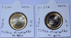 2012  Türkçe Olimpiyatları 10. Yılı  Hatıra Parası Ters/Düz Takım No 082