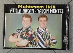 KASET/CD TANITIM AFİŞİ * ATİLLA ARCAN-YALÇIN MENTEŞ * MUHTEŞEM İKİLİ * 32X49 CM