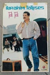 KASET/CD TANITIM AFİŞİ * İBRAHİM TATLISES * TEK TEK * 32X49 CM