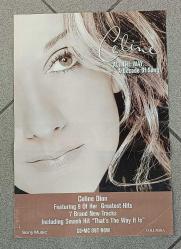 KASET/CD TANITIM AFİŞİ * CELINE DION * ALL THE WAY... A DECADE OF SONG * 32X49 CM