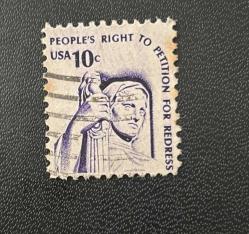 Amerika Birleşik Devletleri Pulu - Unıted States Stamp - Postadan Geçmiş Pul Filateli - Damgalı - .E. Fraser'ın Adalet Düşüncesi Temalı Pul,  10 PARA  - YABANCI PULLAR-NOSTALJİK DOĞUM GÜNÜ HEDİYESİ