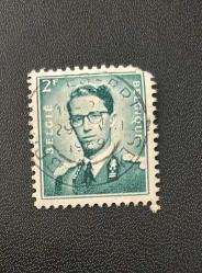 Belçika Pulu - Belgium Stamp - Postadan Geçmiş Pul Filateli - DAMGALI - KRAL BAUDOUIN TEMALI PUL , 2 PARA - YABANCI PULLAR-NOSTALJİK DOĞUM GÜNÜ HEDİYESİ