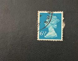 İngiltere Pulu - England Stamp - Postadan Geçmiş Pul Filateli - DAMGALI - KRALİÇE II. ELIZABETH,  6 1/2 PARA - YABANCI PULLAR - NOSTALJİK DOĞUM GÜNÜ HEDİYESİ