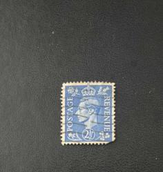 İngiltere Pulu - England Stamp - Postadan Geçmiş Pul Filateli - DAMGALI - KRAL  VI. GEORGE TEMALI PUL,  2 1/2 PARA - YABANCI PULLAR - NOSTALJİK DOĞUM GÜNÜ HEDİYESİ