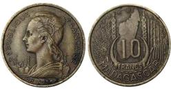 Madagaskar 10 Frank, 1953