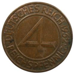 Almanya 4 Reichspfennig 1932 ÇİL