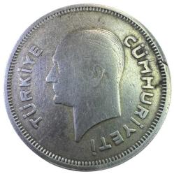 1939 GÜMÜŞ 1 LİRA ATATÜRK DARPHANE BASKISI ORİJİNAL GÜMÜŞ BİR LİRA NADİR