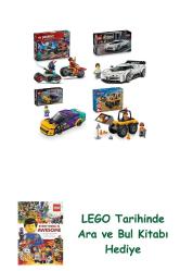 Lego Araçlar Seti 473 (71838 + 77240 + 76935 + 60450) + Lego Ara ve Bul Kitabı Hediye