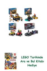 Lego Araçlar Seti 477 (60450 + 60400 + 60458 + 77248) + Lego Ara ve Bul Kitabı Hediye