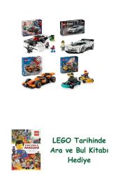 Lego Araçlar Seti 517 (76309 + 77240 + 60442 + 60400) + Lego Ara ve Bul Kitabı Hediye