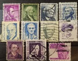 ABD Pul Lotu - Başkanlar ve Tarihi Kişiler 11 Pul