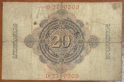 ALMANYA 20 MARK 1908 TEMİZ HALİYLE KAĞIT PARA RESİMDEKİ ÜRÜN