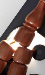 OSMANLI DÖNEMİ OBJEDEN YAPILMA TARÇIN RENGİ MÜTHİŞ İŞÇİLİKLİ MUHTEŞEM MİSKEVİ BAĞA KATALİN TESPİH GÜMÜŞ PÜSKÜLLÜ 2YY1DD ÇOK NADİR