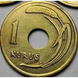 Türkiye 1948 1 Kuruş Pirinç Delikli Tip Koleksiyonluk