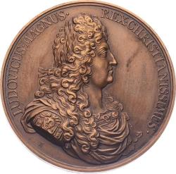 Fransa Kralı XIV.Louis'in İzmir Filosu Deniz Zaferi Hatıra Bronz Madalyon MVM2050