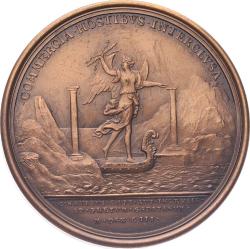 Fransa Kralı XIV.Louis'in İzmir Filosu Deniz Zaferi Hatıra Bronz Madalyon MVM2050