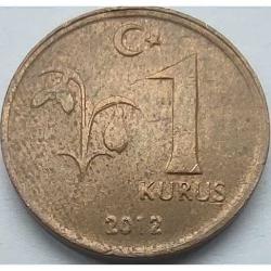 Türkiye 2012 1 Kuruş Bakır Alaşım Modern Emisyon Çilaltı