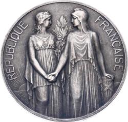 Fransa 1928 Yılı Temsilciler Meclisi Üyeleri Gümüş Madalya MVM2067 #138