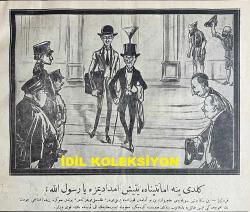 Osmanlıca Karagöz Mizah Dergisi-Gazetesi, Orijinal Dönem Basım, (Ottoman Magazine-Newspaper-Journal Illustré Cara-Gueuz) - 28 Kasım 1925 - Sayı: 1847 - Hicri: 11 Cemaziyelevvel 1344 - Rumi: 28 Teşrin-i Sani 1341 - Karikatür: Cemiyet-i Akvam mı, Kukla Oyunu mu? 