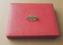 ESKİ - ASKERİ ÇİFT KILIÇLI KITA HİZMET BRÖVESİ - ROZET - MADALYA C4494