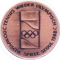 Alman Tenisçi Steffi Graf 1988 Seul Olimpiyatları Bronz Madalyonu / Orjinal Kutulu-Sertifikalı MVM2069