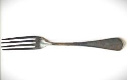 GÜMÜŞ 800 AYAR OSMANLI TUĞRALI YAZILI ANTİKA ÇATAL