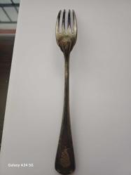 GÜMÜŞ 800 AYAR OSMANLI TUĞRALI YAZILI ANTİKA ÇATAL