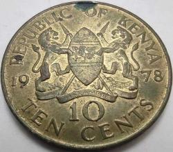 KENYA 1978 10 cent Jomo Kenyatta Portreli