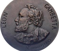 Fransa 1883 Yılı Leon Gambetta Büyük Boy Bronz Madalyon MVM2073